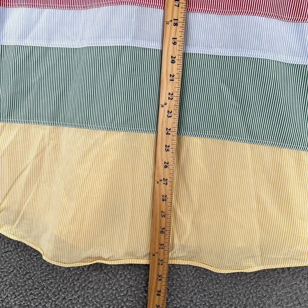 Vintage Tommy‎ Hilfiger Striped Color Block Button Up Collared Shirt Men's Large